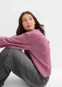 Feinstrickjacke mit Schleifen Damen Bekleidung·Umstandsmode|Bekleidung·Jeans