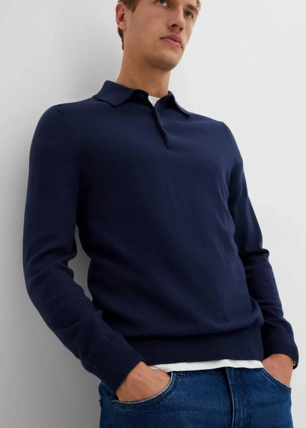 Herren bonprix Große Größen|Basics|Feinstrick-Polopullover mit edler Merinowolle, Slim Fit