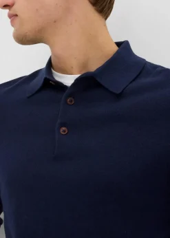 Herren bonprix Große Größen|Basics|Feinstrick-Polopullover mit edler Merinowolle, Slim Fit
