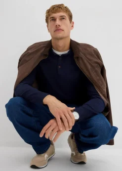 Herren bonprix Große Größen|Basics|Feinstrick-Polopullover mit edler Merinowolle, Slim Fit