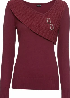 Damen bonprix Bekleidung·Umstandsmode|Strickmode|Feinstrickpullover aus Baumwoll-Mix