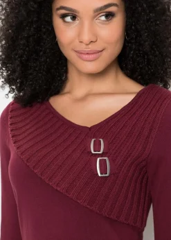 Damen bonprix Bekleidung·Umstandsmode|Strickmode|Feinstrickpullover aus Baumwoll-Mix