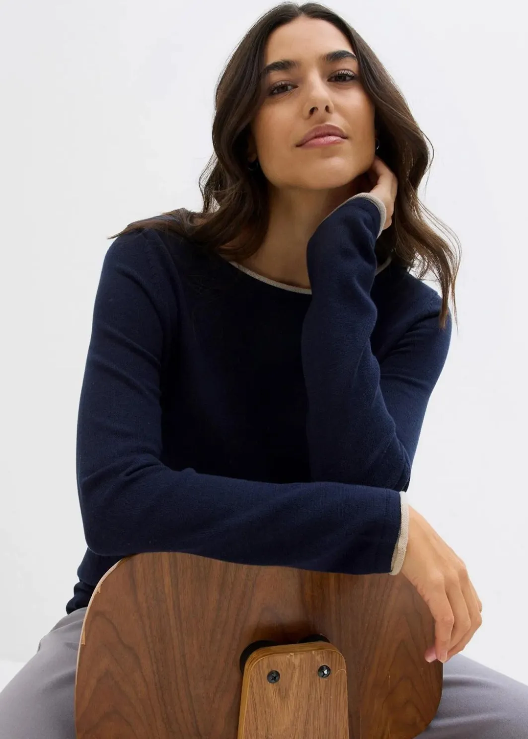 New Feinstrickpullover aus Baumwollmix Damen Pullover & Strickjacken|Strickmode