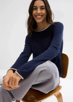 New Feinstrickpullover aus Baumwollmix Damen Pullover & Strickjacken|Strickmode
