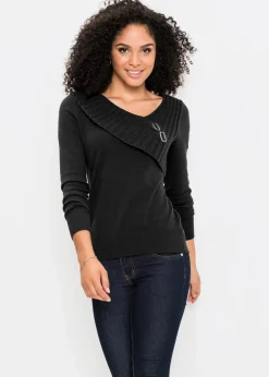 Hot Feinstrickpullover aus Baumwoll-Mix Damen Bekleidung·Umstandsmode|Strickmode