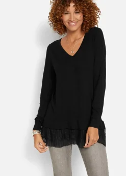 Feinstrickpullover aus fließendem Viskose-Mix Damen Bekleidung·Umstandsmode|Bekleidung·Jeans