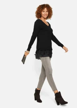 Feinstrickpullover aus fließendem Viskose-Mix Damen Bekleidung·Umstandsmode|Bekleidung·Jeans