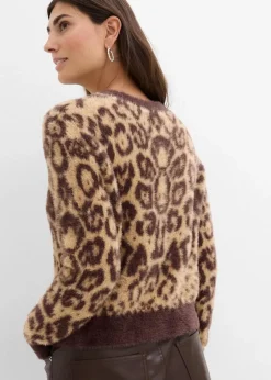 Damen bonprix Bekleidung·Umstandsmode|Strickmode|Feinstrickpullover aus flauschigem Federgarn