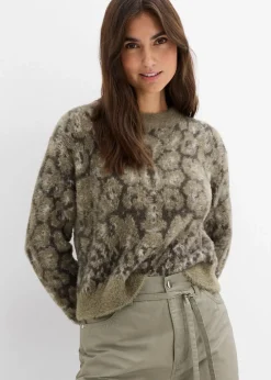 Damen bonprix Bekleidung·Umstandsmode|Strickmode|Feinstrickpullover aus flauschigem Federgarn