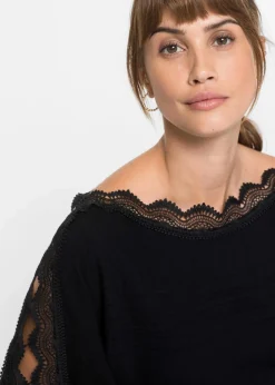 New Feinstrickpullover aus fließendem Viskose-Mix Damen Strickmode|Pullover & Strickjacken