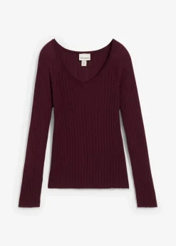 Damen bonprix Pullover & Strickjacken|Strickmode|Feinstrickpullover aus Merinowolle