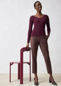 Damen bonprix Pullover & Strickjacken|Strickmode|Feinstrickpullover aus Merinowolle