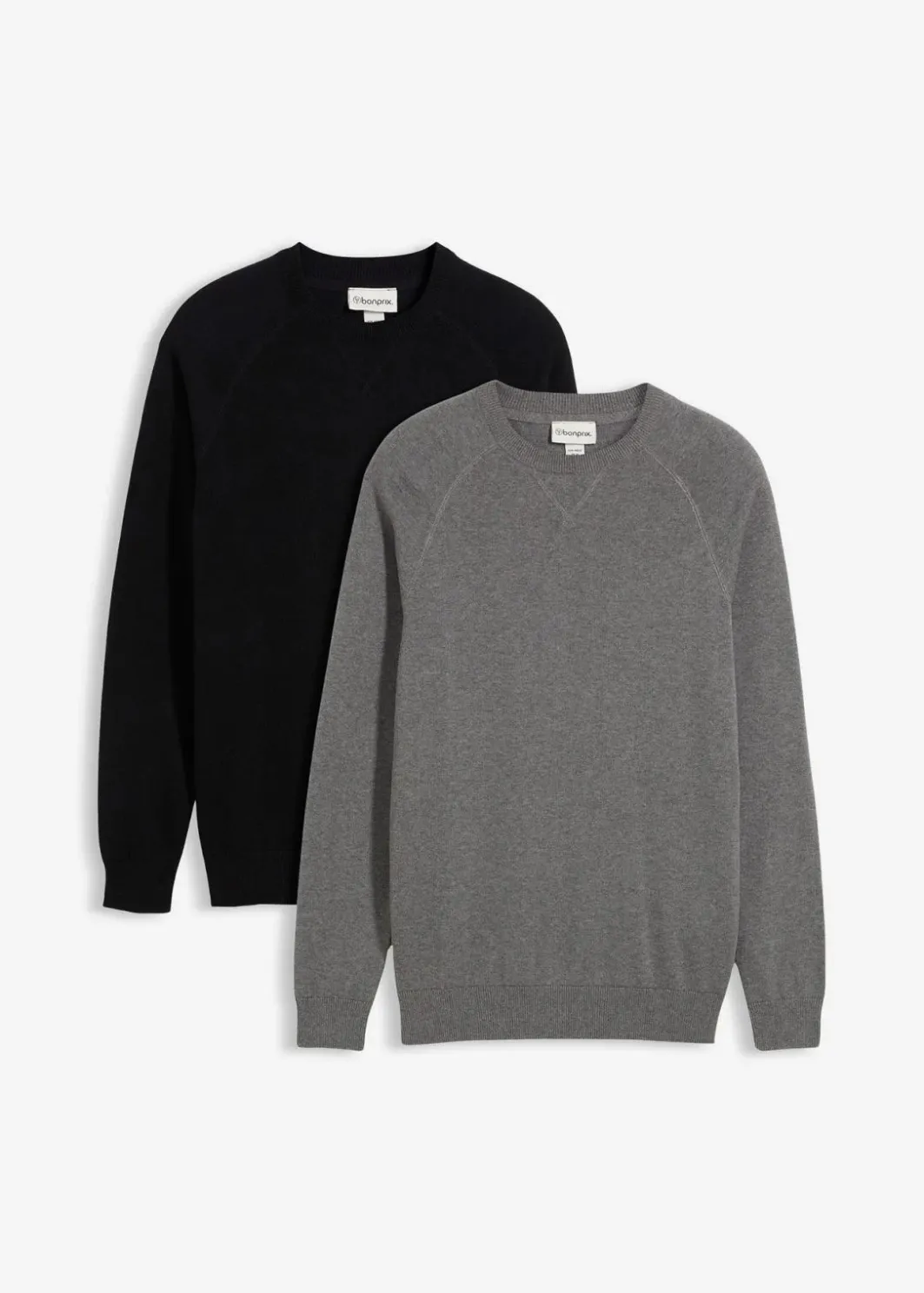 Discount Feinstrickpullover aus reiner Baumwolle (2er-Pack) Herren Pullover & Strickjacken|Basics