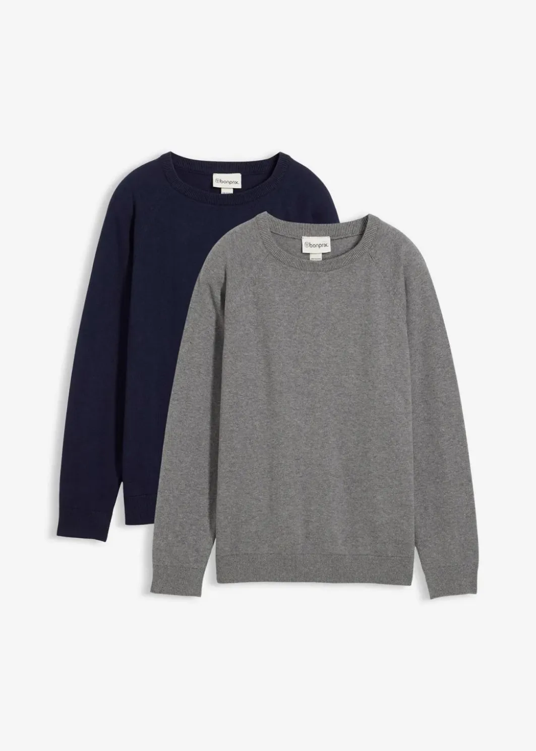 Kinder bonprix Jungen 9-16 Jahre·Mehrfachpacks|Jungen 9-16 Jahre·Bademode|Feinstrickpullover aus reiner Baumwolle (2er Pack)