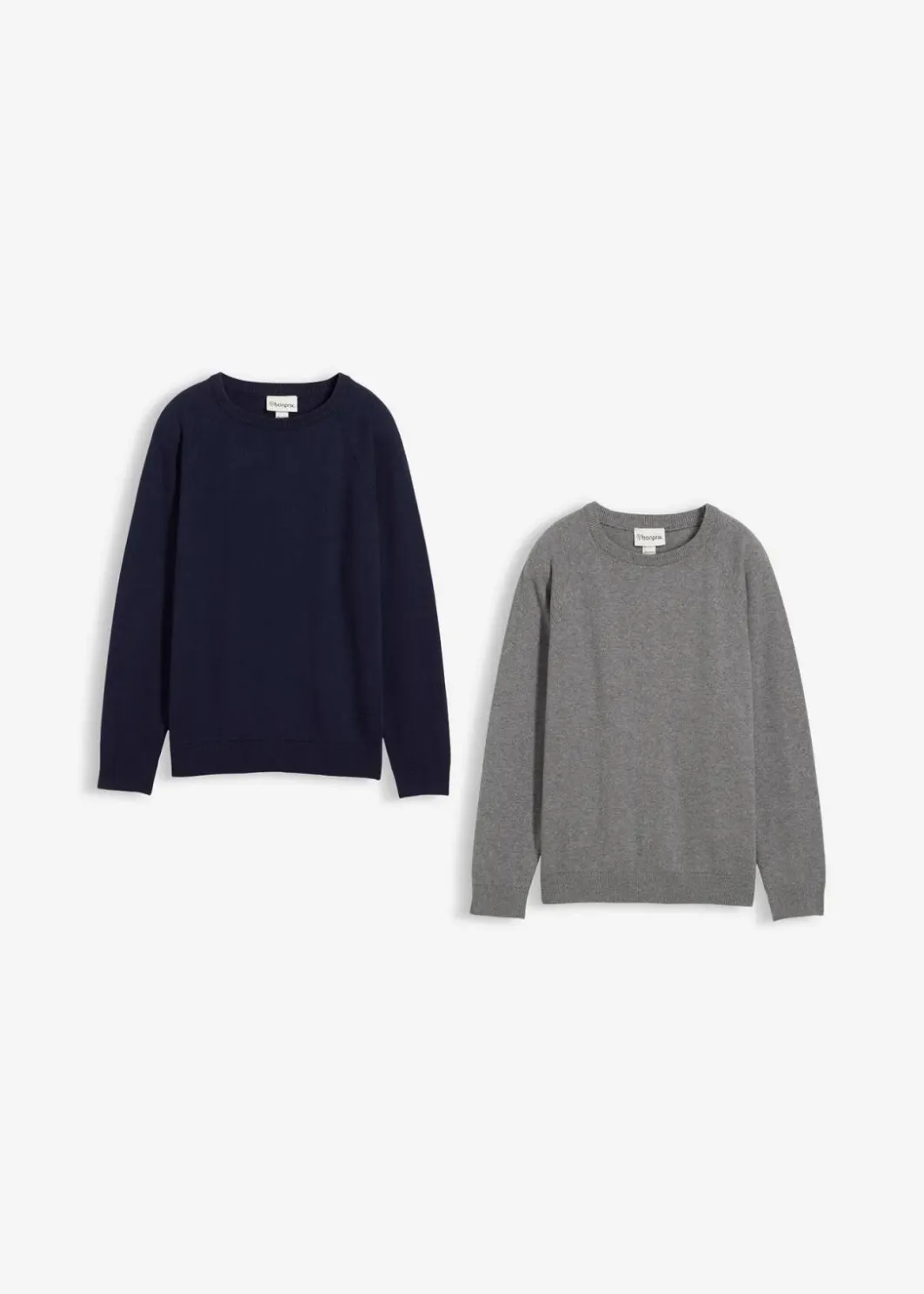 Kinder bonprix Jungen 9-16 Jahre·Mehrfachpacks|Jungen 9-16 Jahre·Bademode|Feinstrickpullover aus reiner Baumwolle (2er Pack)