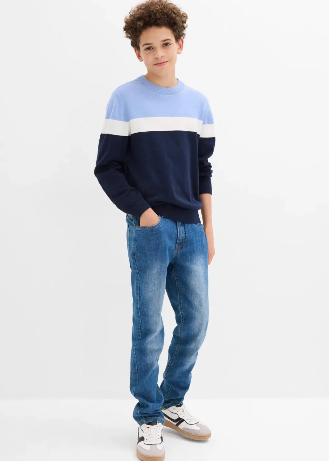 Kinder bonprix Jungen 9-16 Jahre·Bademode|Jungen 9-16 Jahre·Sweat & Strick|Feinstrickpullover aus reiner Baumwolle