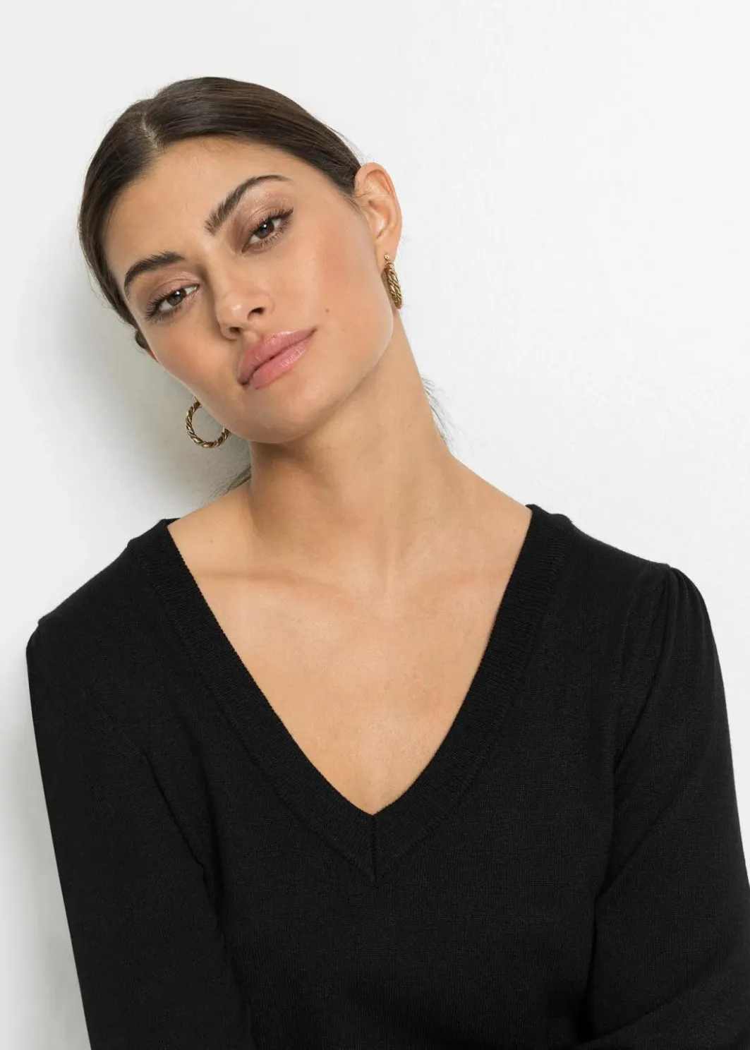 Feinstrickpullover aus Viskose-Mix Damen Pullover & Strickjacken|Strickmode