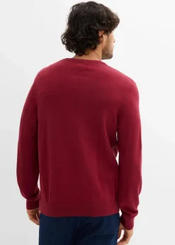 Herren bonprix Pullover & Strickjacken|Basics|Feinstrickpullover aus weichem Baumwollmix
