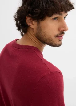 Herren bonprix Pullover & Strickjacken|Basics|Feinstrickpullover aus weichem Baumwollmix