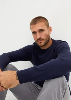 Herren bonprix Große Größen|Basics|Feinstrickpullover aus weichem Baumwollmix