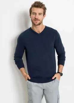 Sale Feinstrickpullover aus weichem Baumwollmix Herren Pullover & Strickjacken|Basics