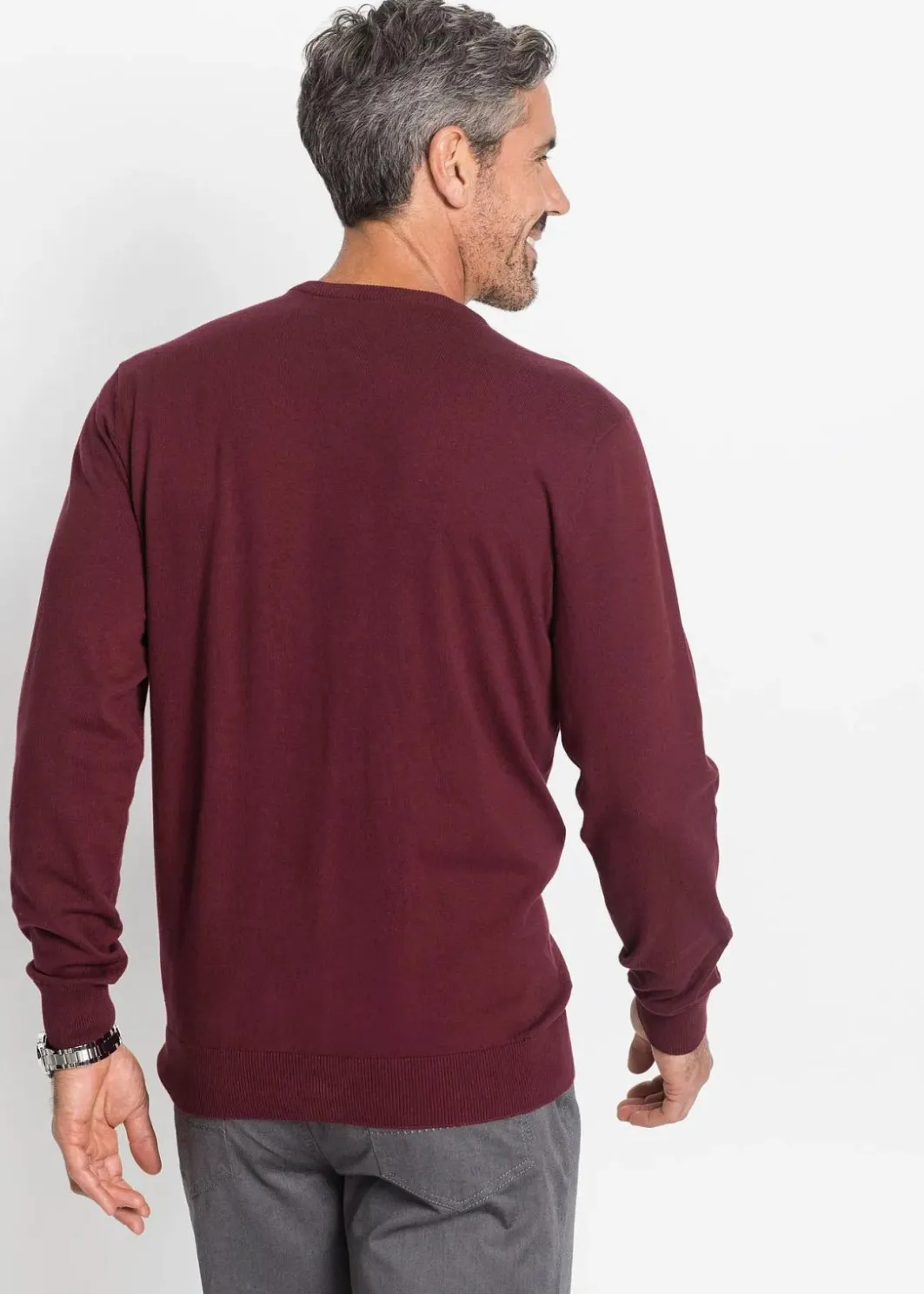 Herren bonprix Pullover & Strickjacken|Basics|Feinstrickpullover aus weichem Baumwollmix