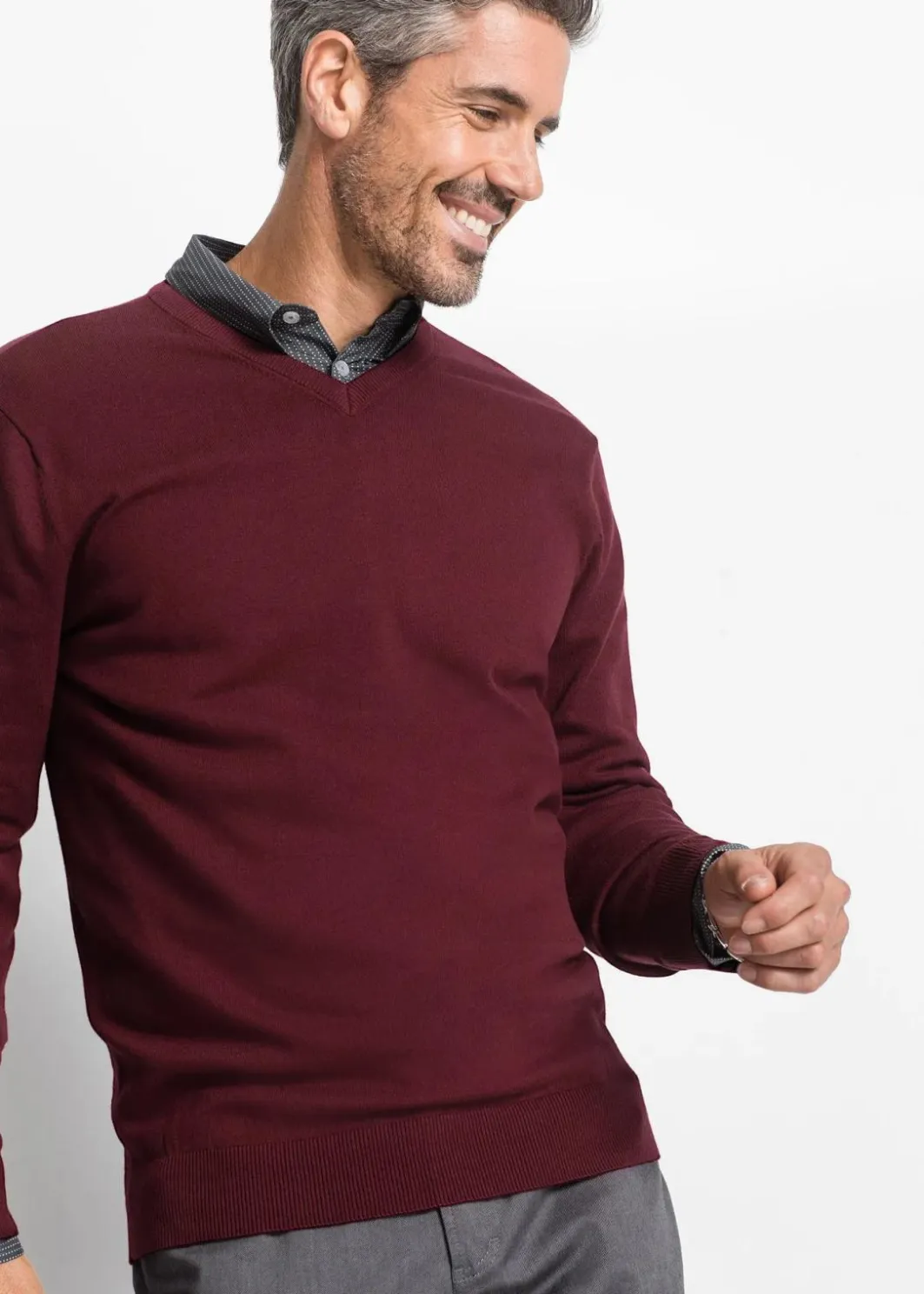 Herren bonprix Pullover & Strickjacken|Basics|Feinstrickpullover aus weichem Baumwollmix