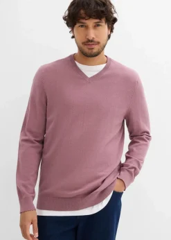 Herren bonprix Pullover & Strickjacken|Basics|Feinstrickpullover aus weichem Baumwollmix