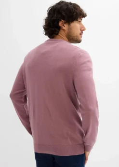 Herren bonprix Pullover & Strickjacken|Basics|Feinstrickpullover aus weichem Baumwollmix