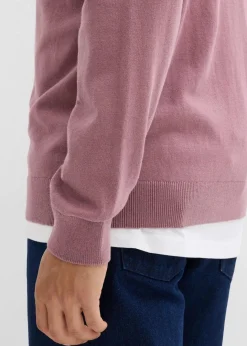 Herren bonprix Pullover & Strickjacken|Basics|Feinstrickpullover aus weichem Baumwollmix