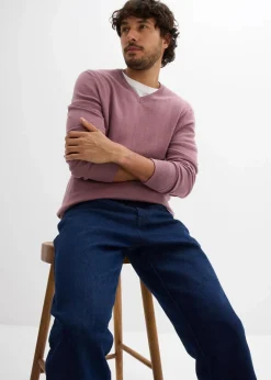 Herren bonprix Pullover & Strickjacken|Basics|Feinstrickpullover aus weichem Baumwollmix