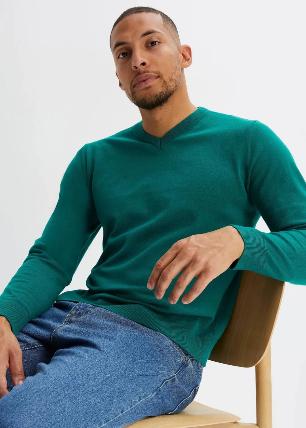 Clearance Feinstrickpullover aus weichem Baumwollmix Herren Pullover & Strickjacken|Basics