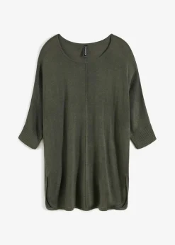Damen bonprix Strickmode|Pullover & Strickjacken|Feinstrickpullover mit 3/4 Arm