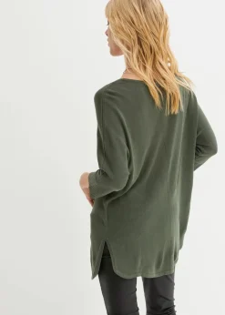 Damen bonprix Strickmode|Pullover & Strickjacken|Feinstrickpullover mit 3/4 Arm