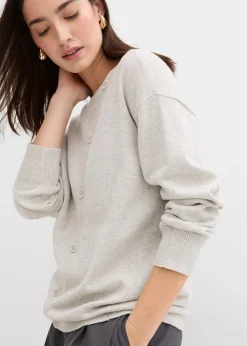 Online Feinstrickpullover mit asymmetrischer Knopfleiste Damen Strickmode|Pullover & Strickjacken