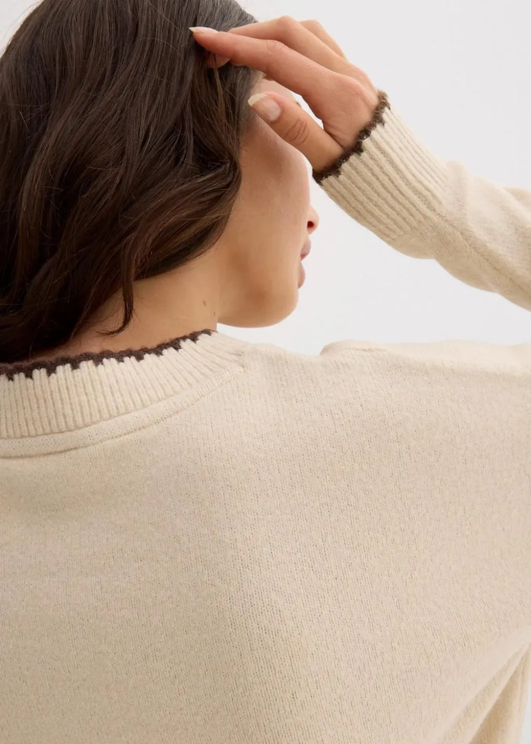 Damen bonprix Bekleidung·Umstandsmode|Bekleidung·Jeans|Feinstrickpullover mit überschnittener Schulter