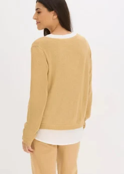 Damen bonprix Bekleidung·Umstandsmode|Strickmode|Feinstrickpullover mit Bluseneinsatz
