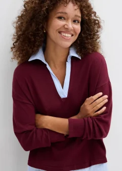 Damen bonprix Bekleidung·Umstandsmode|Bekleidung·Jeans|Feinstrickpullover mit Bluseneinsatz