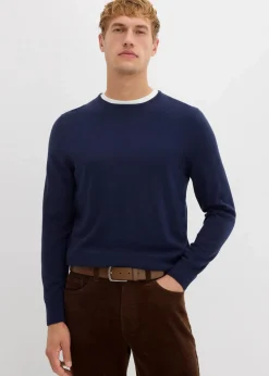 Herren bonprix Große Größen|Basics|Feinstrickpullover mit edler Merinowolle