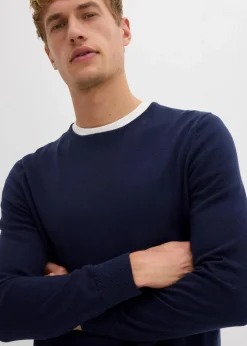Herren bonprix Große Größen|Basics|Feinstrickpullover mit edler Merinowolle