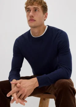 Herren bonprix Große Größen|Basics|Feinstrickpullover mit edler Merinowolle