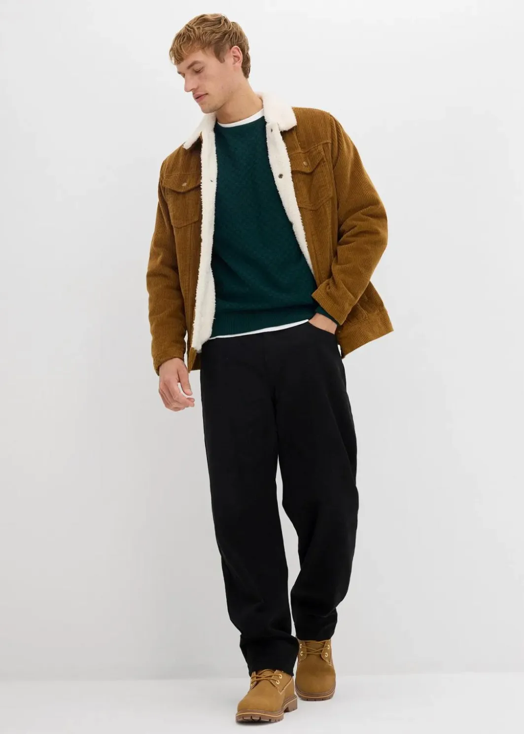 Herren bonprix Große Größen|Pullover & Strickjacken|Feinstrickpullover mit edler Merinowolle