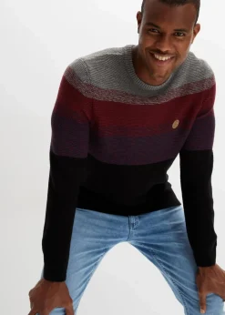Sale Feinstrickpullover mit Farbverlauf Herren Große Größen|Pullover & Strickjacken