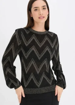 Damen bonprix Bekleidung·Umstandsmode|Bekleidung·Jeans|Feinstrickpullover mit Glitzereffekt