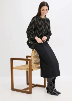 Damen bonprix Bekleidung·Umstandsmode|Bekleidung·Jeans|Feinstrickpullover mit Glitzereffekt