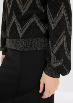 Damen bonprix Bekleidung·Umstandsmode|Bekleidung·Jeans|Feinstrickpullover mit Glitzereffekt