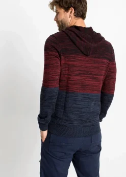 Herren bonprix Große Größen|Pullover & Strickjacken|Feinstrickpullover mit Kapuze aus weichem Baumwollmix