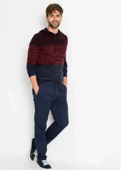 Herren bonprix Große Größen|Pullover & Strickjacken|Feinstrickpullover mit Kapuze aus weichem Baumwollmix