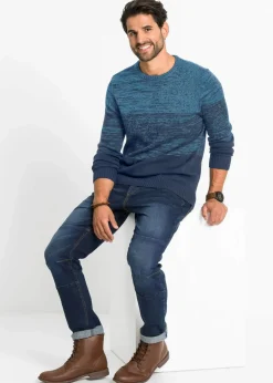 Outlet Feinstrickpullover mit Komfortschnitt aus weichem Baumwollmix Herren Pullover & Strickjacken|Große Größen