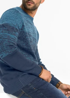 Outlet Feinstrickpullover mit Komfortschnitt aus weichem Baumwollmix Herren Pullover & Strickjacken|Große Größen